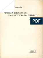Lacerda, Osvaldo e Bandeira, Manoel - Poema Tirado de Uma Notíca de Jornal