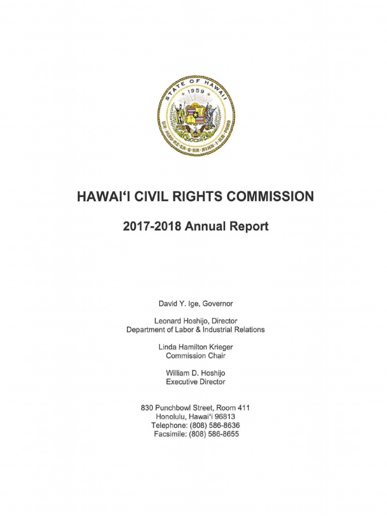 Hawai'i Civil Rights Report | PDF | Mediation | Settlement (Litigation)