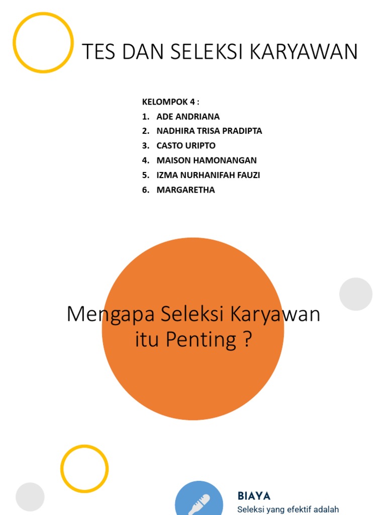 Tes Dan Seleksi Karyawan | PDF