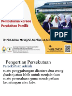 Persekutuan - Pembubaran Karena Perubahan Pemilik