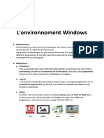 1 - L'environnement Windows