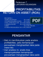 Pertemuan-7 Analisis Profitabilitas Return On Asset (Roa)