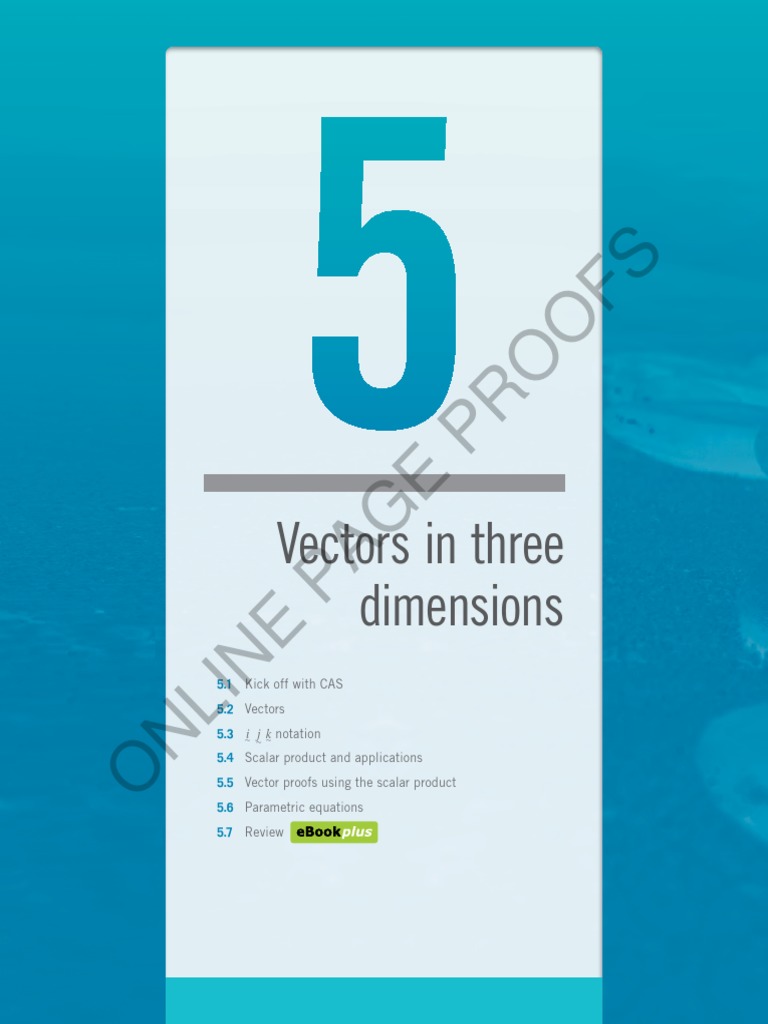 5 Vectors in Three Dimensions | PDF | Euclidean Vector | Cartesian ...