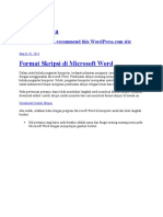 Format Skripsi Di Microsoft Word