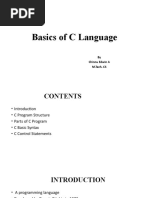 Basics of C Language - Advanced