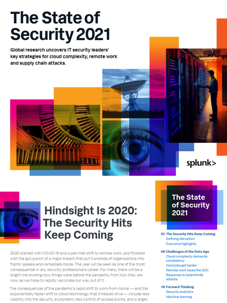 Splunk State of Security 2021 PDF Cloud Computing Analytics