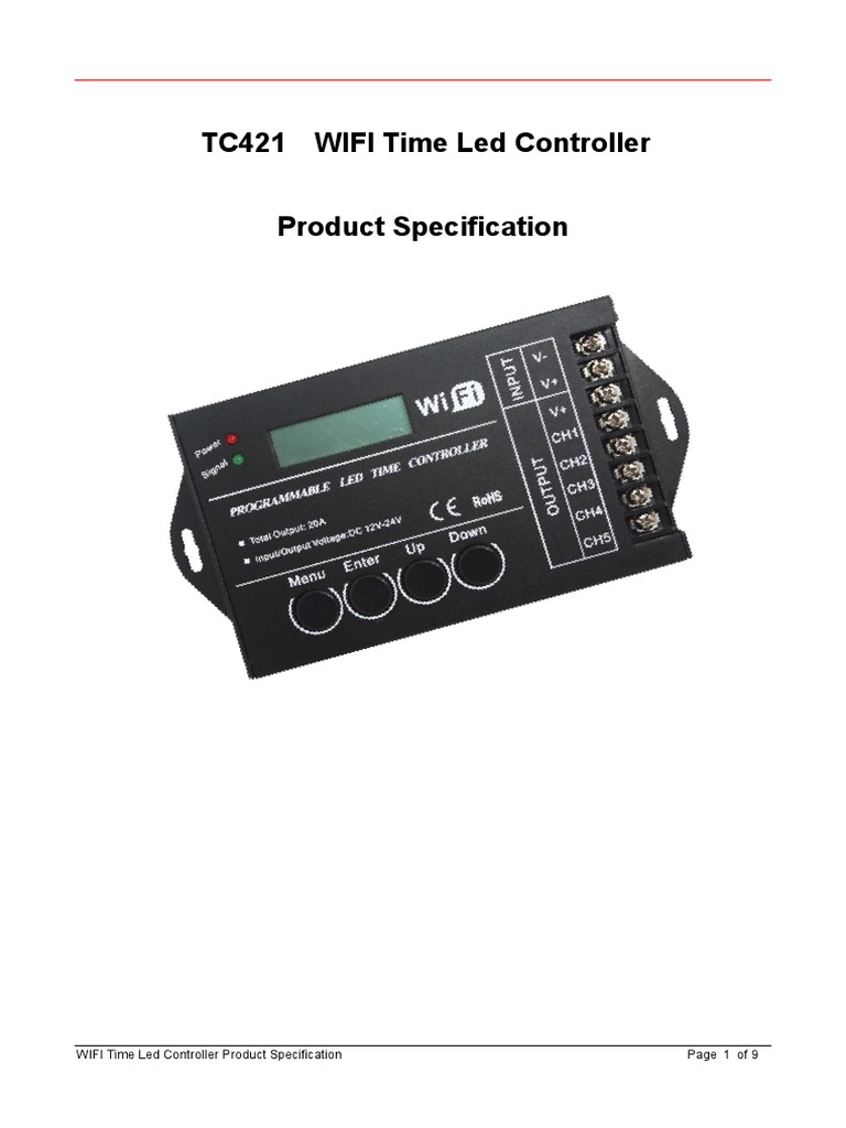 TC421 WiFi LED Controller Overview | PDF | Menu (Computing) | Ios