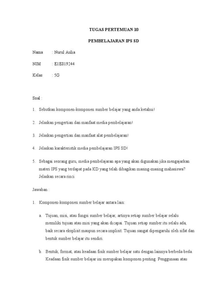IPS Pertemuan 10 | PDF