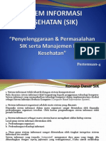 Penyelenggaraan Dan Permasalahan SIK Serta Manajemen Data Kesehatan