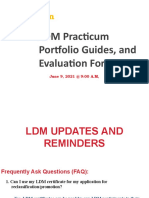 LDM Practicum Portfolio Guides, and Evaluation Forms: June 9, 2021 at 9:00 A.M