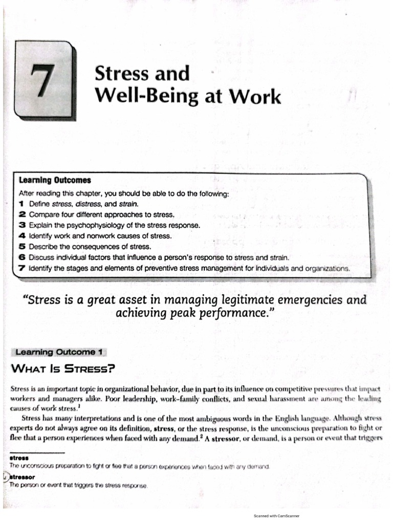 Stress and Well-Being at Work. | PDF