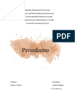 Informe de Periodismo Literario - Andreina Blanco - Periodismo IV