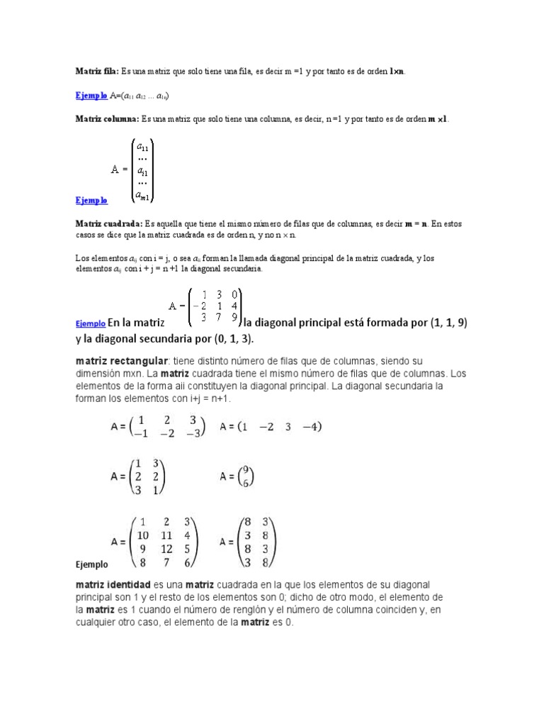 Matriz Fila | PDF