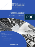 Producto Académico #1: Formulación Y Evaluación de Proyectos de Inversión