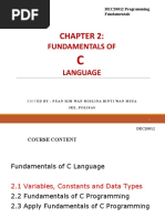 CHAPTER 2 FUNDAMENTALS OF C LANGUAGE - 2.1 Edited