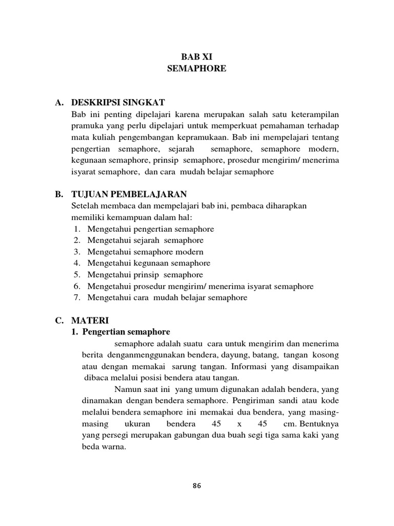 Materi dan Sejarah Semaphore Pramuka | PDF | Kajian Bahasa Asing ...