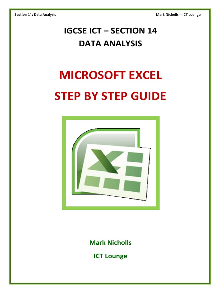Igcse Ict Section 14 Data Analysis Micro | PDF | Spreadsheet | Comma ...