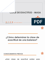 determinar presiciony clase de balanza