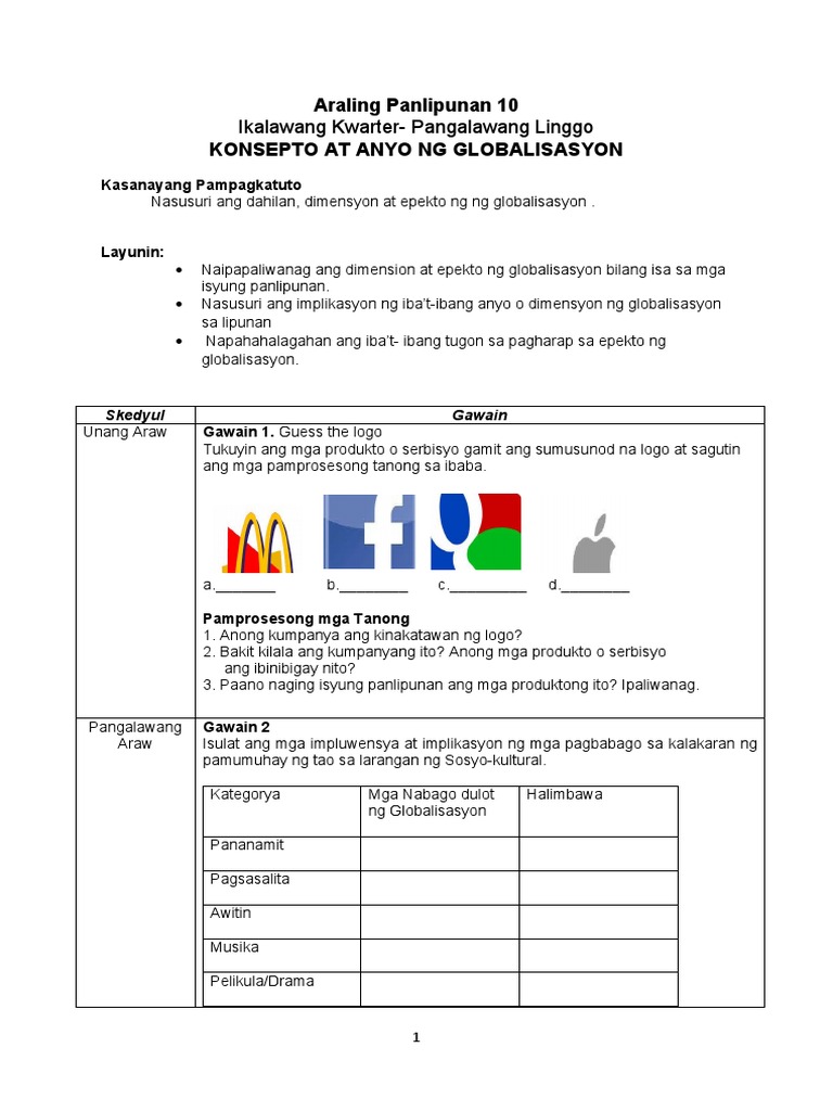LAS AP 10 Wk2 Q2 | PDF