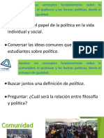 Quinta Clase Analizar Los Conceptos Fundamentales Sobre La Comunidad, El Quehacer y Las Formas Políticas, Desde El Enfoque de Igualdad.