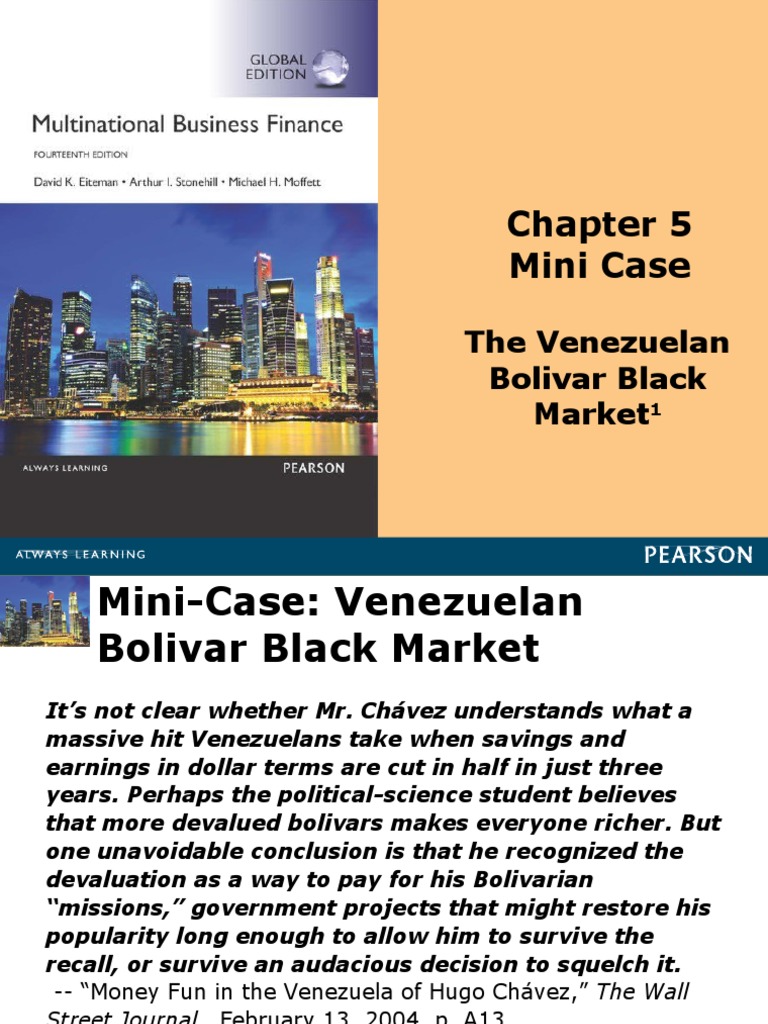 Mini Case The Venezuelan Bolivar Black Market PDF American