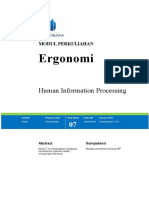 MODUL PERKULIAHAN ERGONOMI DAN HUMAN INFORMATION PROCESSING