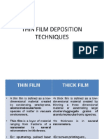 Thin Film Deposition Techniques