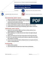 Surface Grinding Machine: Standard Operating Procedure