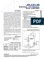 Multirange, +5V, 8-Channel, Serial 12-Bit Adcs: General Description Features