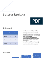 Statistica Descrittiva