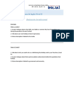 Propuesta de Examen de Inglés Nivel II - Oral Tasks - Evaluación Jurisdiccional