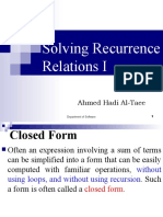 6-Solving Recurrence Relations I