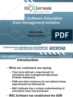 MSC Simulation Data Management Initiative