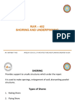 RAR - 402 Shoring and Underpinning: Ar. Amitabh Tyagi Apeejay School of Architecture and Planning Greater Noida