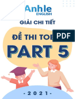 GIẢI CHI TIẾT ĐỀ THI TOEIC READING - PART 5