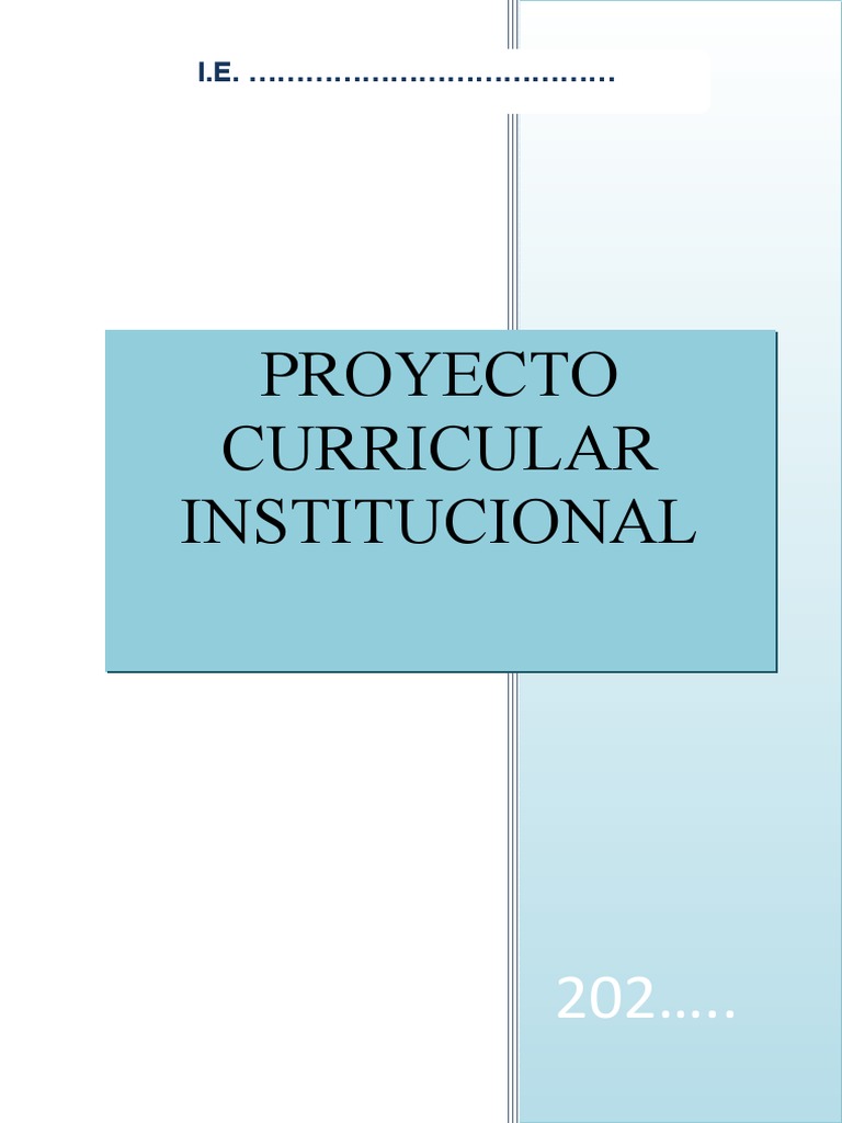 Proyecto Curricular Institucional 2025 | PDF | Plan de estudios ...