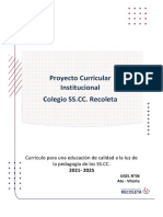 Proyecto Curricular Colegio SS.CC. Recoleta