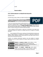 Cesión de derechos y autorización para publicación de trabajo de grado sobre prevención de derrames de hidrocarburos