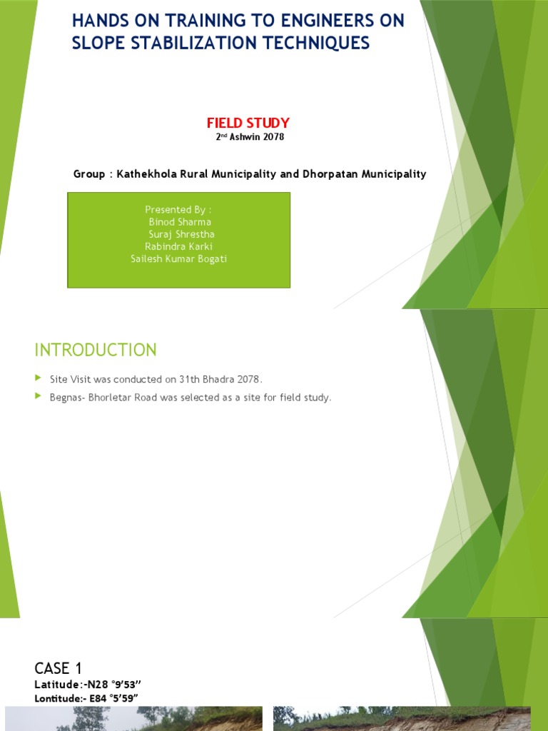 Slope Stabilization Techniques Training | PDF | Landslide | Drainage Basin