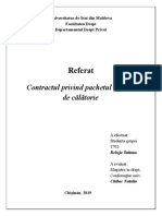 Rebeja Tatiana - Lucru Individual - Contractul Privind Pachetul de Servicii de Călătorie