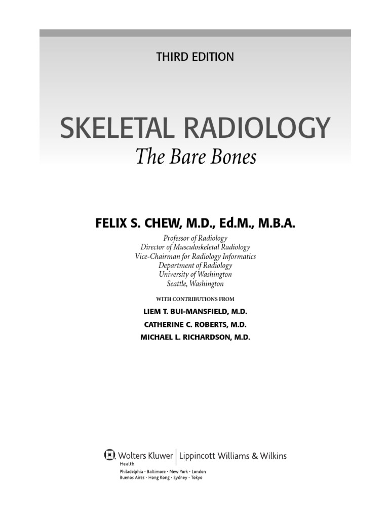 Skeletal Radiology The Bare Bones 3rd Edition PDF PDF Bone Fracture
