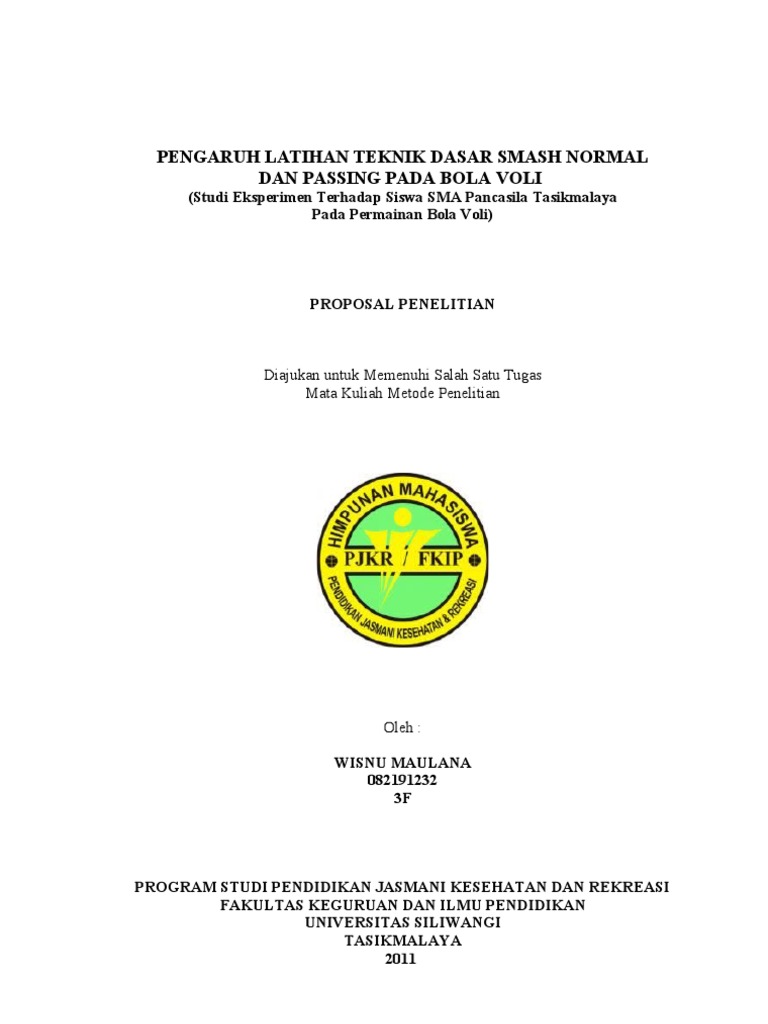Teknik Passing Dan Smash Normal Bola Voli