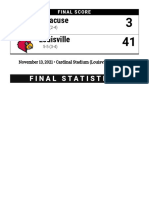 Syracuse Louisville: Final Statistics