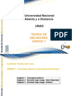 Unidad 1 Curso TEORIA DE DECISIONES