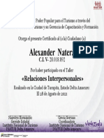 Certificados (Relaciones Interpersonales) Alexander Natera