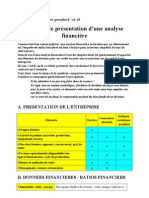 Résumé de Présentation D'une Analyse Financière