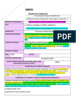 Cuaderno de Campo Recojo Evidencias Inicialejemplo