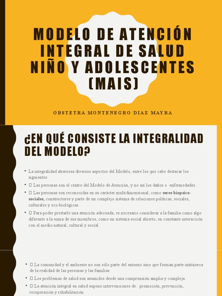 Modelo Integral de Atención en Salud Infantil | PDF | Adultos | Evaluación