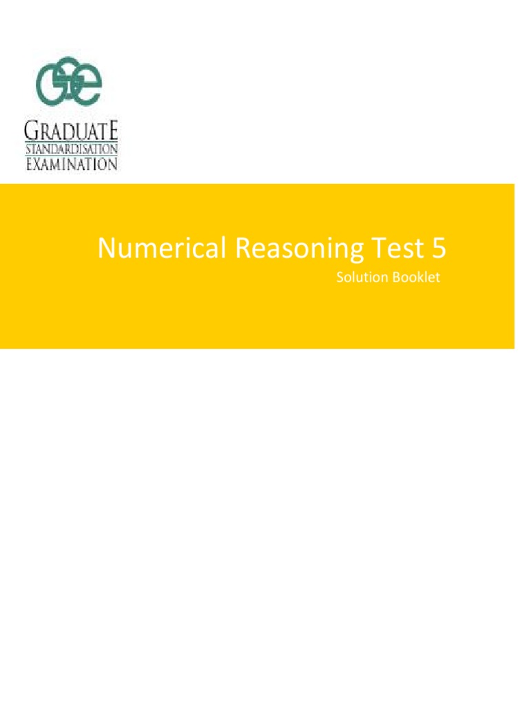 Numerical Test 5 Solutions | PDF | Television | Balance Of Trade