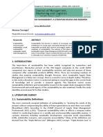 Sustainable Supply Chain Management: A Literature Review and Research Agenda DOI: 10.17261/pressacademia.2015111519 Mertcan Tascioglu